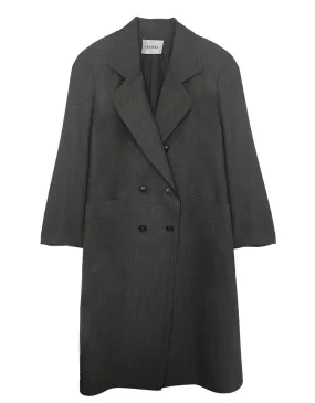 Seasonless Double Breasted Car Coat- Herringbone