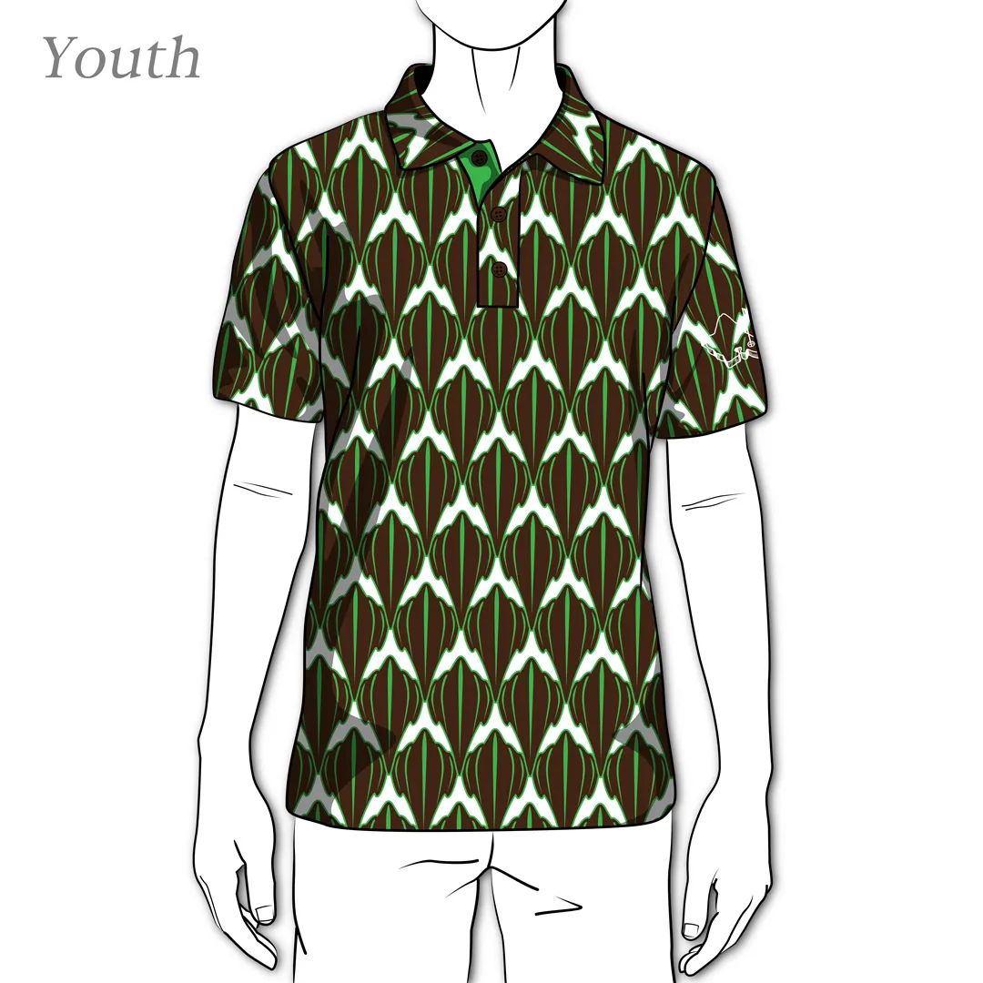 Shark Espresso Fern - OGA Youth Polo - Espresso Brown