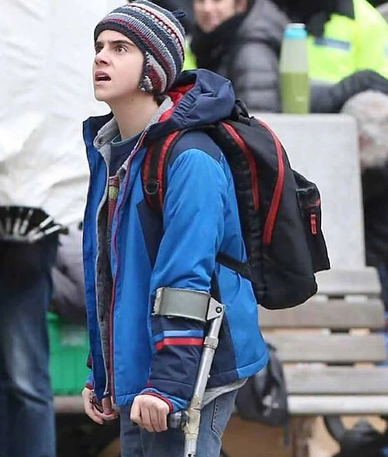 Shazam Freddy Freeman Blue Jacket - Dylan Grazer Jacket with Hoodie