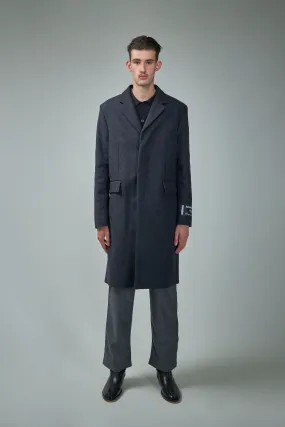 Single-Breasted Wool Blend Coat