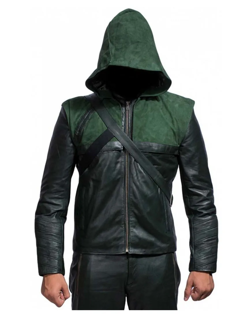 Stephen Amell Green Arrow Hoodie with Removable Quiver - UJackets