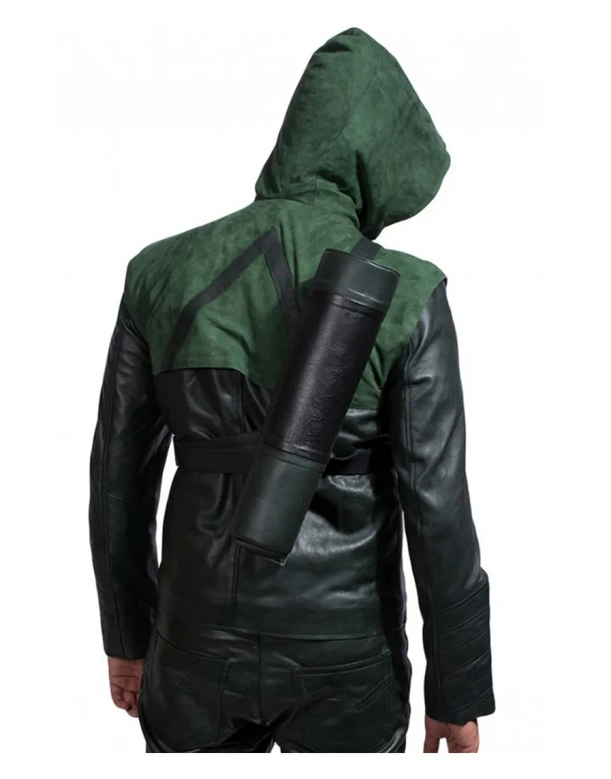 Stephen Amell Green Arrow Hoodie with Removable Quiver - UJackets