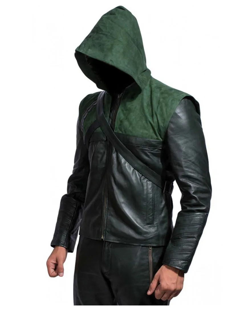 Stephen Amell Green Arrow Hoodie with Removable Quiver - UJackets