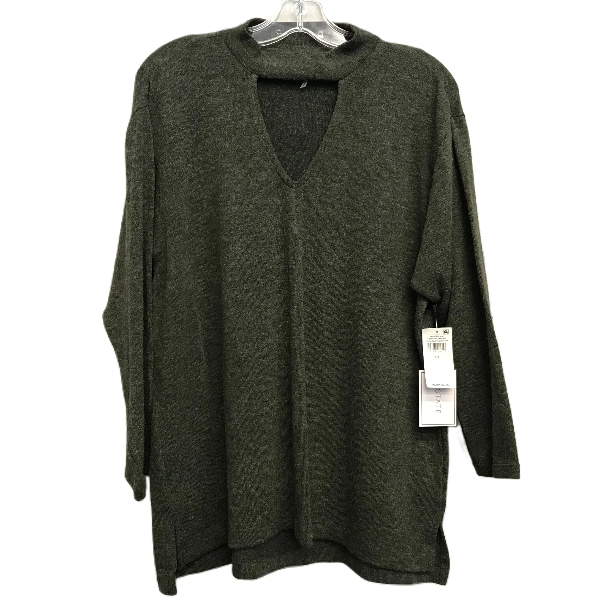 Sweater By 1.state In Green, Size: 1x