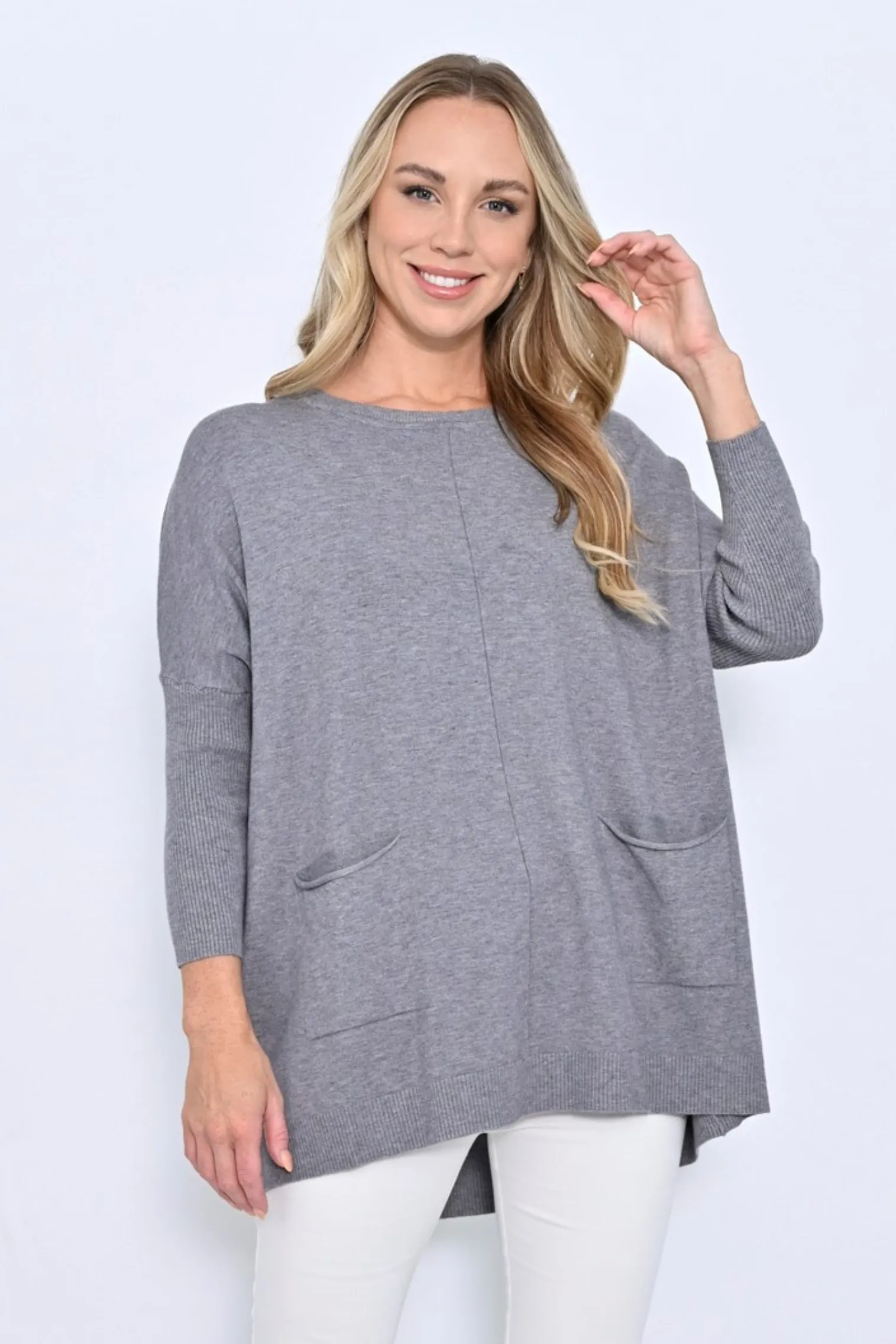 Sweater Pocket - Grey Marle