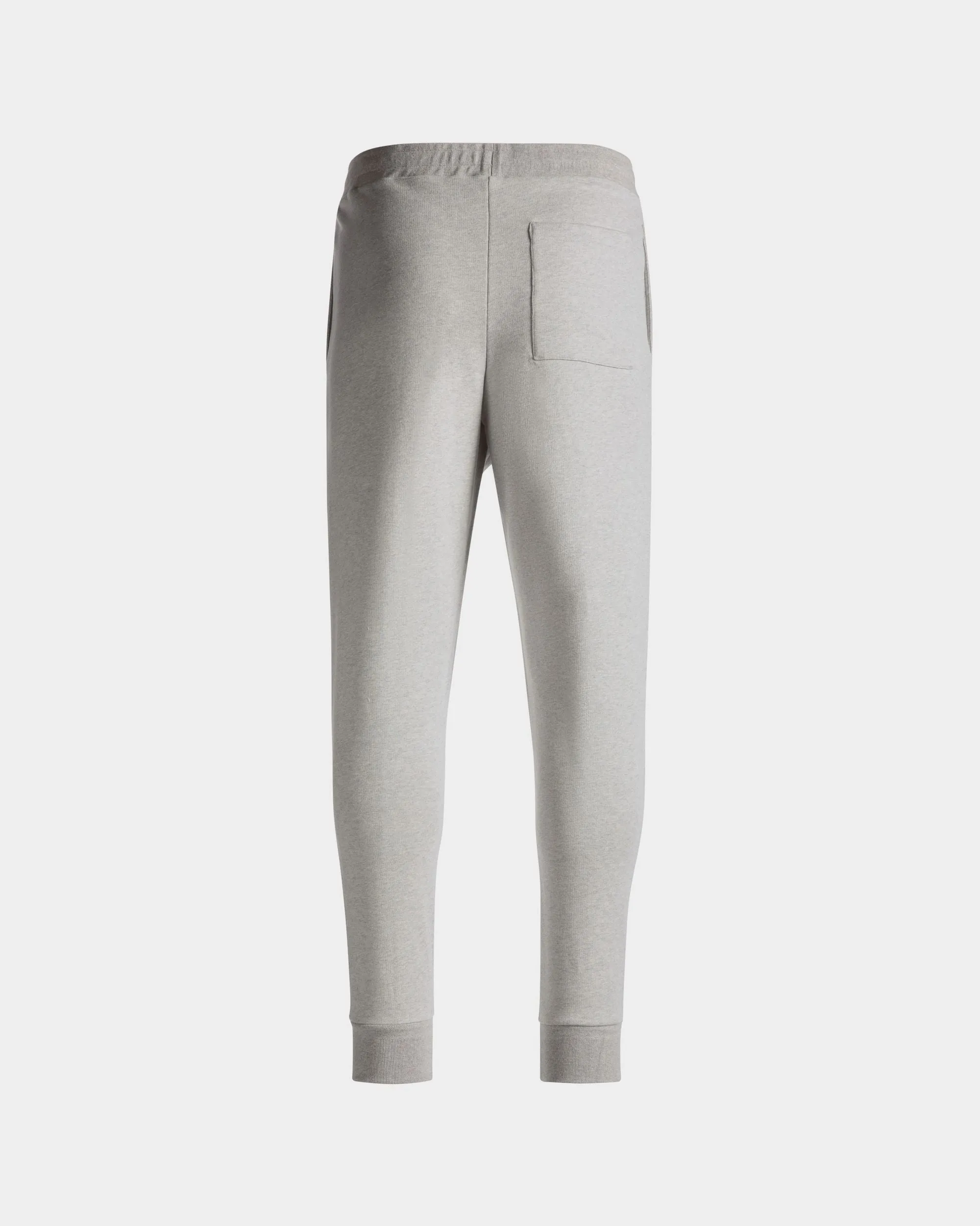 Sweatpants With a Bally Crest Logo In Grey Melange Cotton 