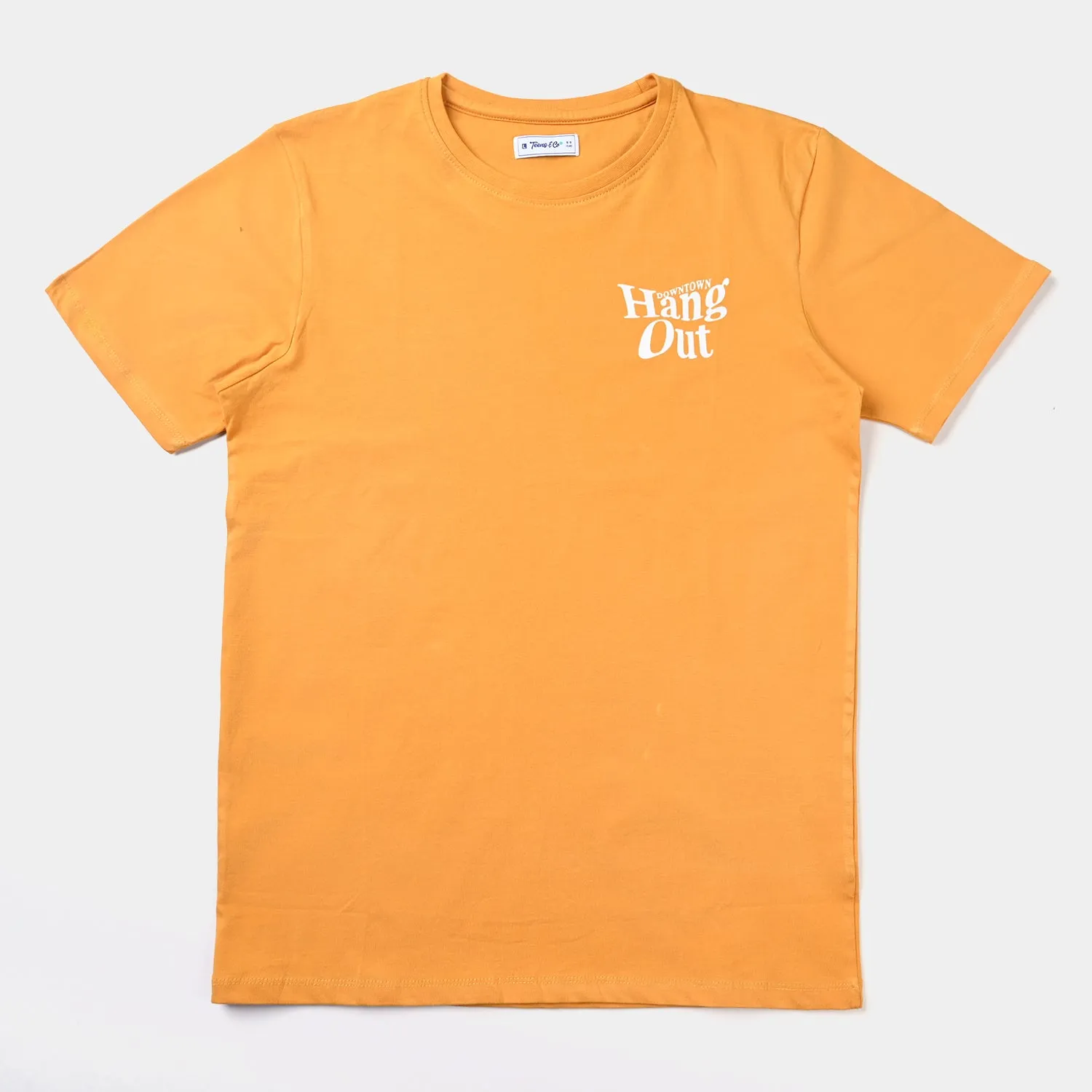 Teens Boys Cotton Jersey Tees H/S Hang Out- Light Orange