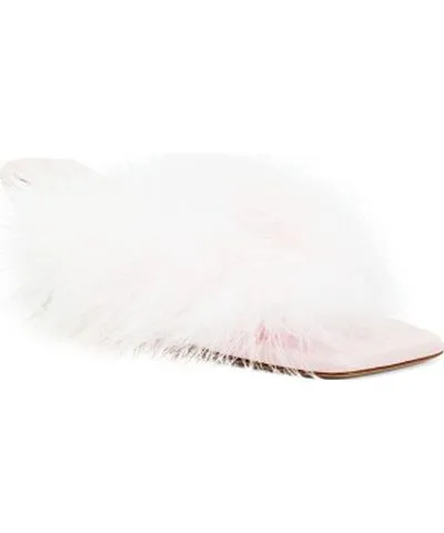 Tj Maxx Leather Kitten Heel Feather Mules For Women