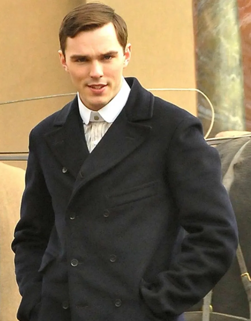 Tolkien Nicholas Hoult Heather Black Coat | ujackets.com | Free Shipping