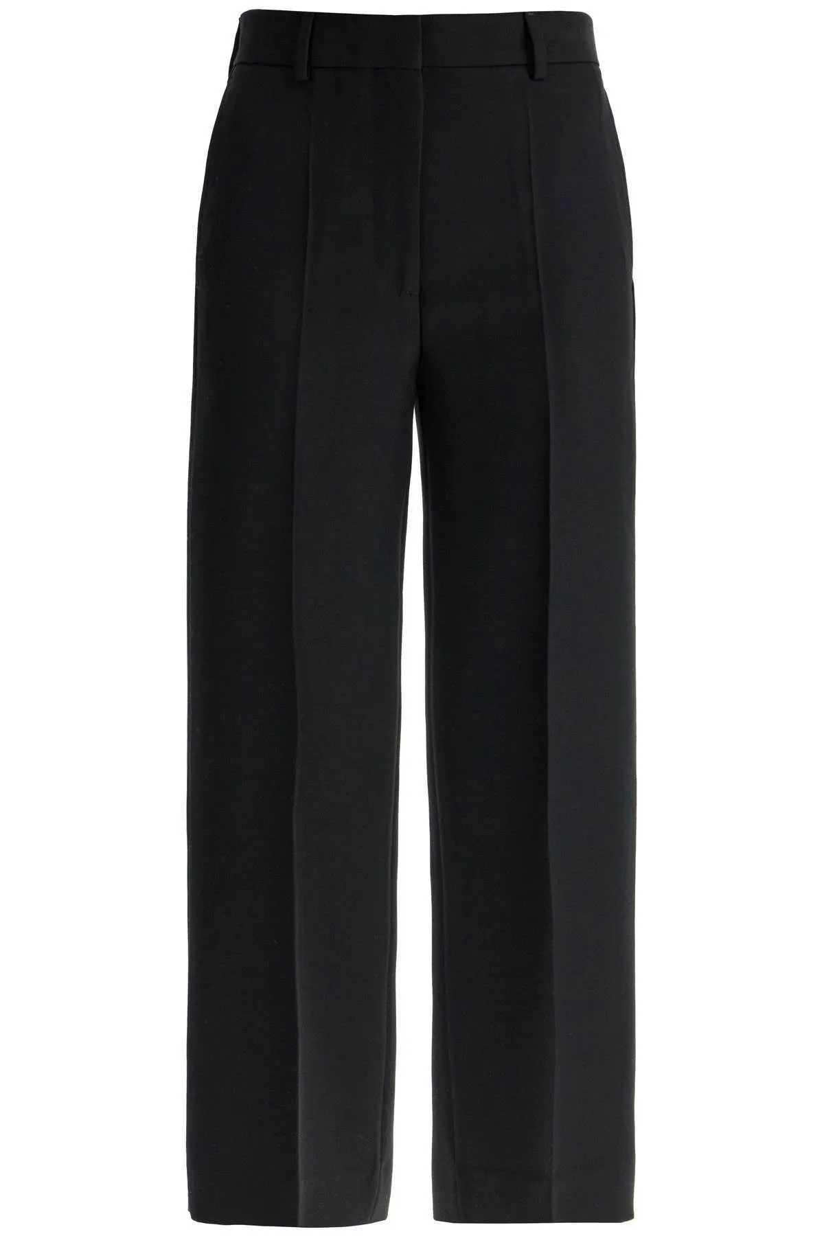 Toteme Cropped Wool Blend Trousers   Black