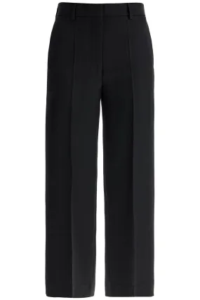 Toteme Cropped Wool Blend Trousers   Black