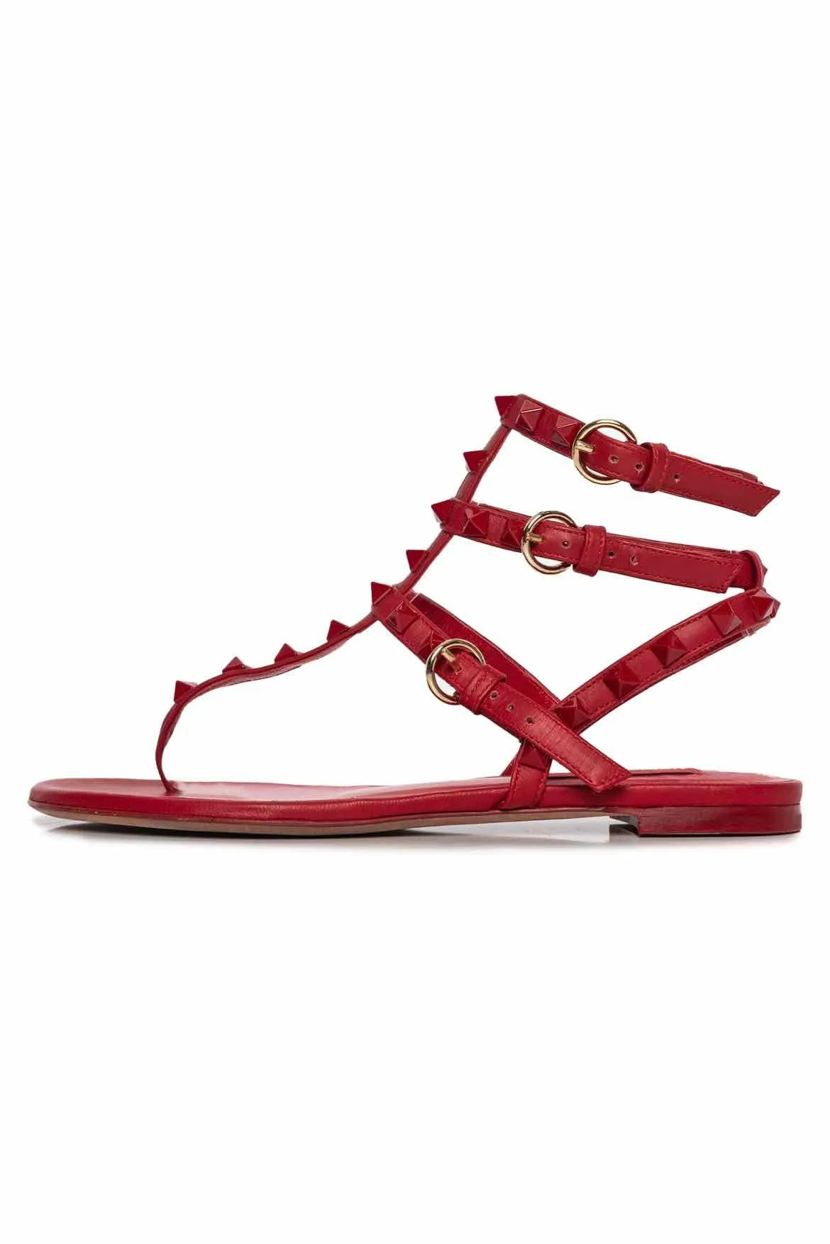 Valentino Size 36 Rockstud Caged Flat Sandals