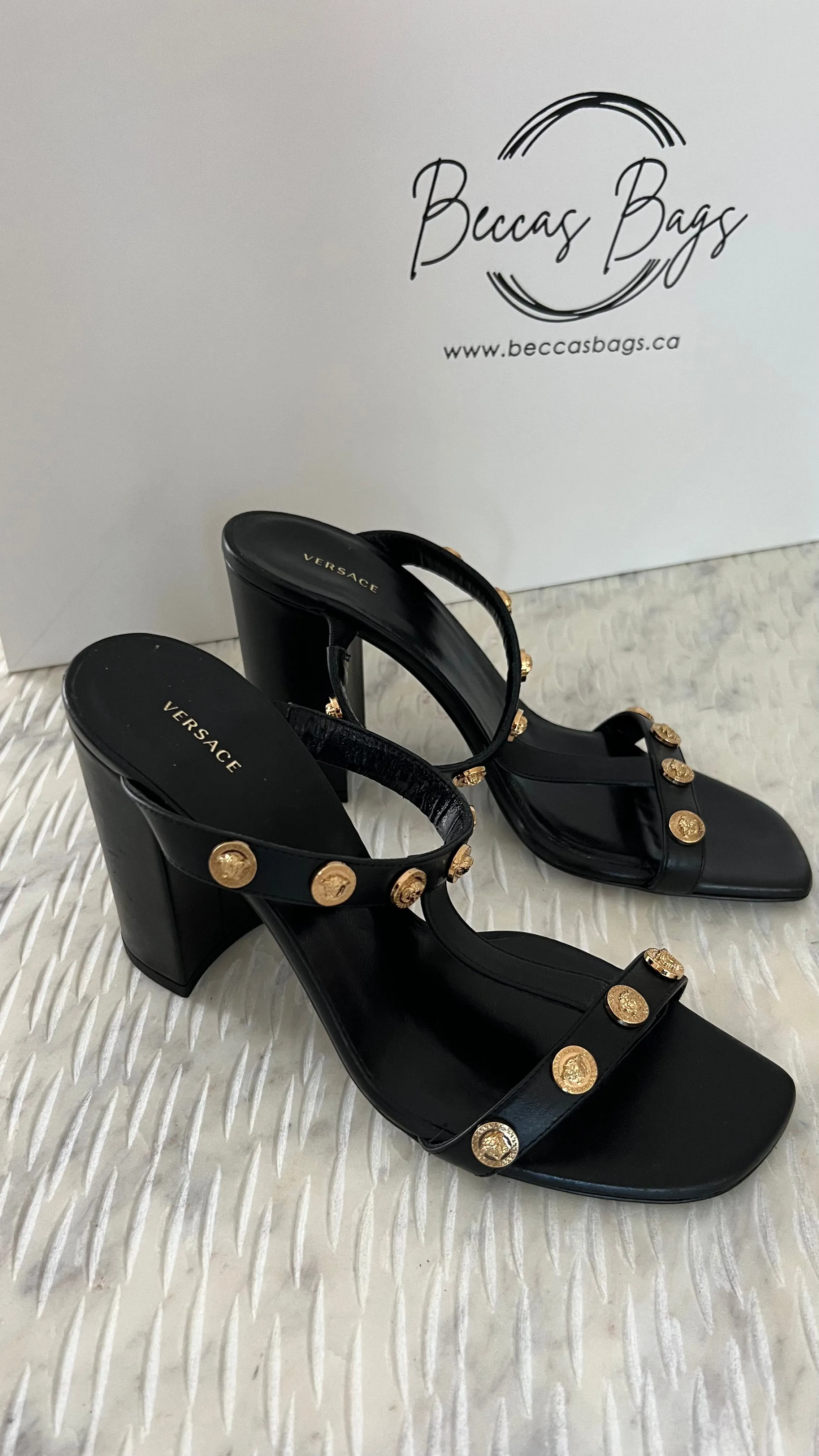 Versace Medusa Sandal Heels