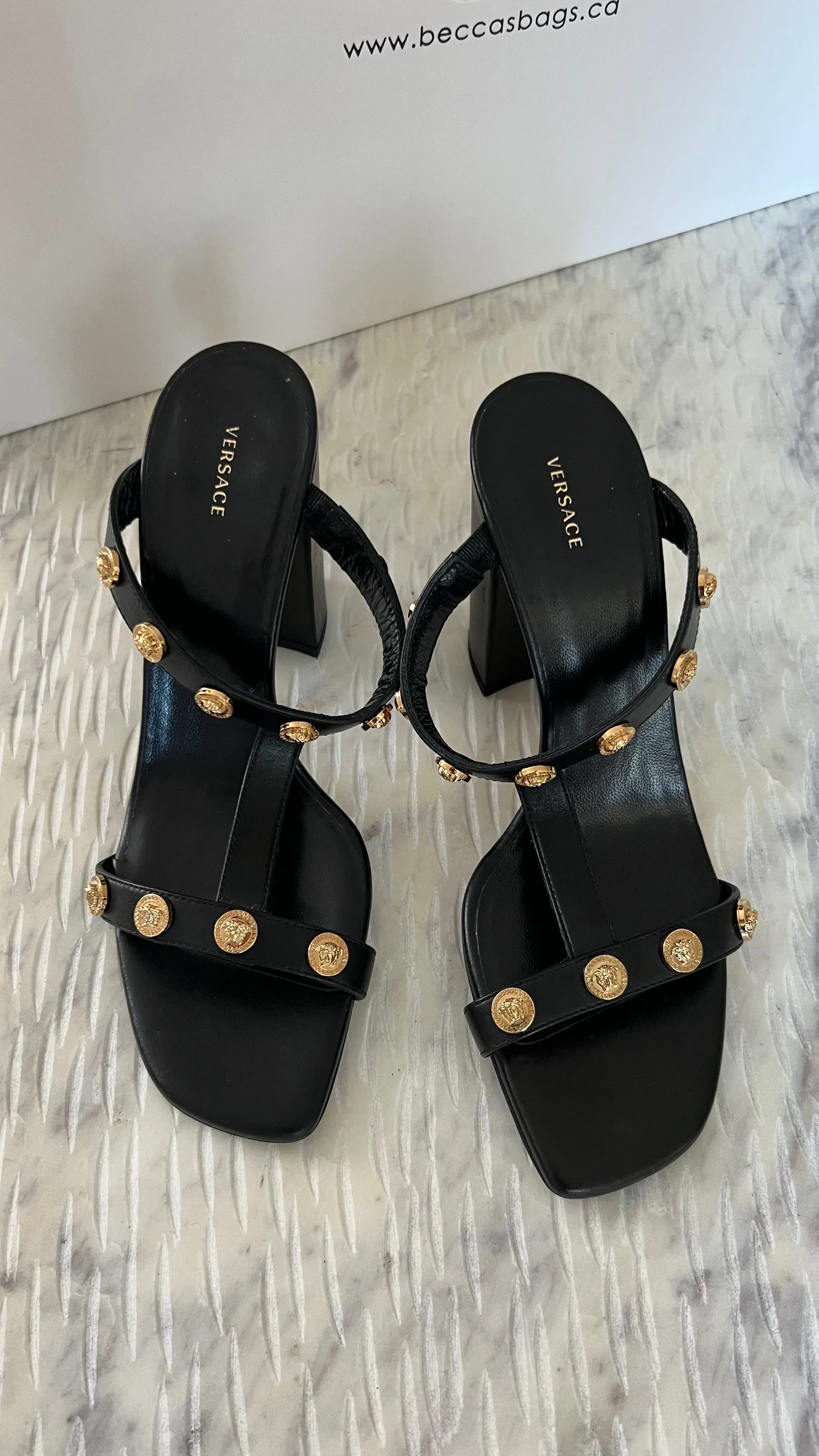 Versace Medusa Sandal Heels