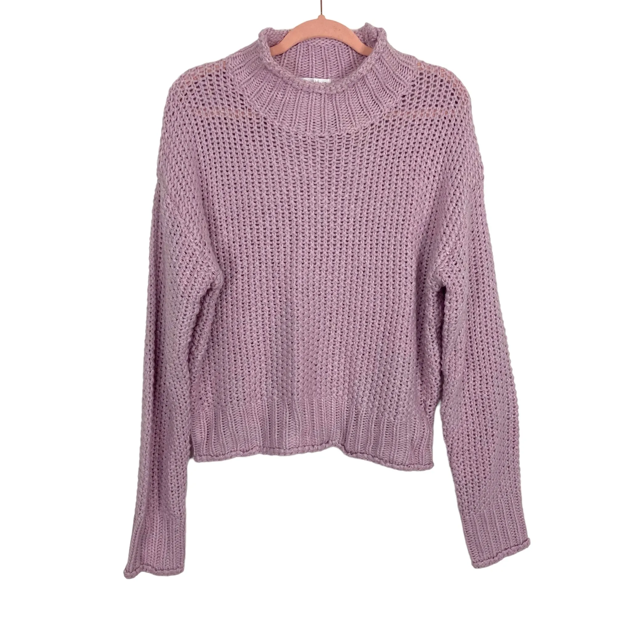 Vestique Lavender Chunky Knit Mock Neck Courtney Sweater- Size M (sold out online)