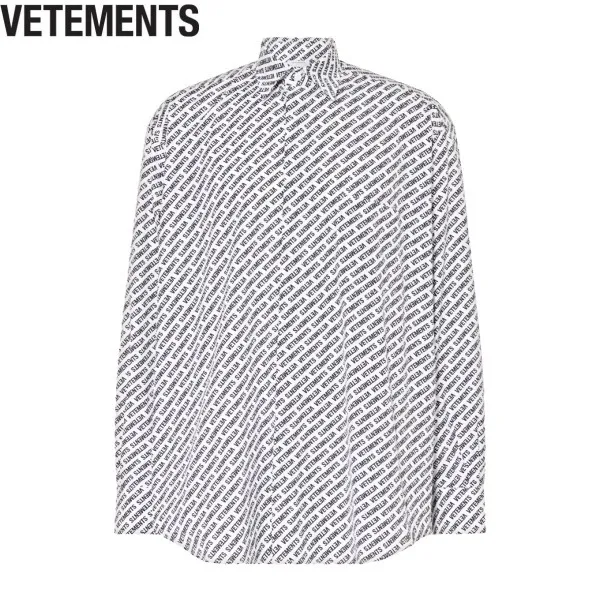 VETEMENTS  |Stripes Unisex Street Style Long Sleeves Cotton Logo Shirts