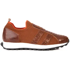 Vinci Leather The Aslan Knitted Sneaker Tan