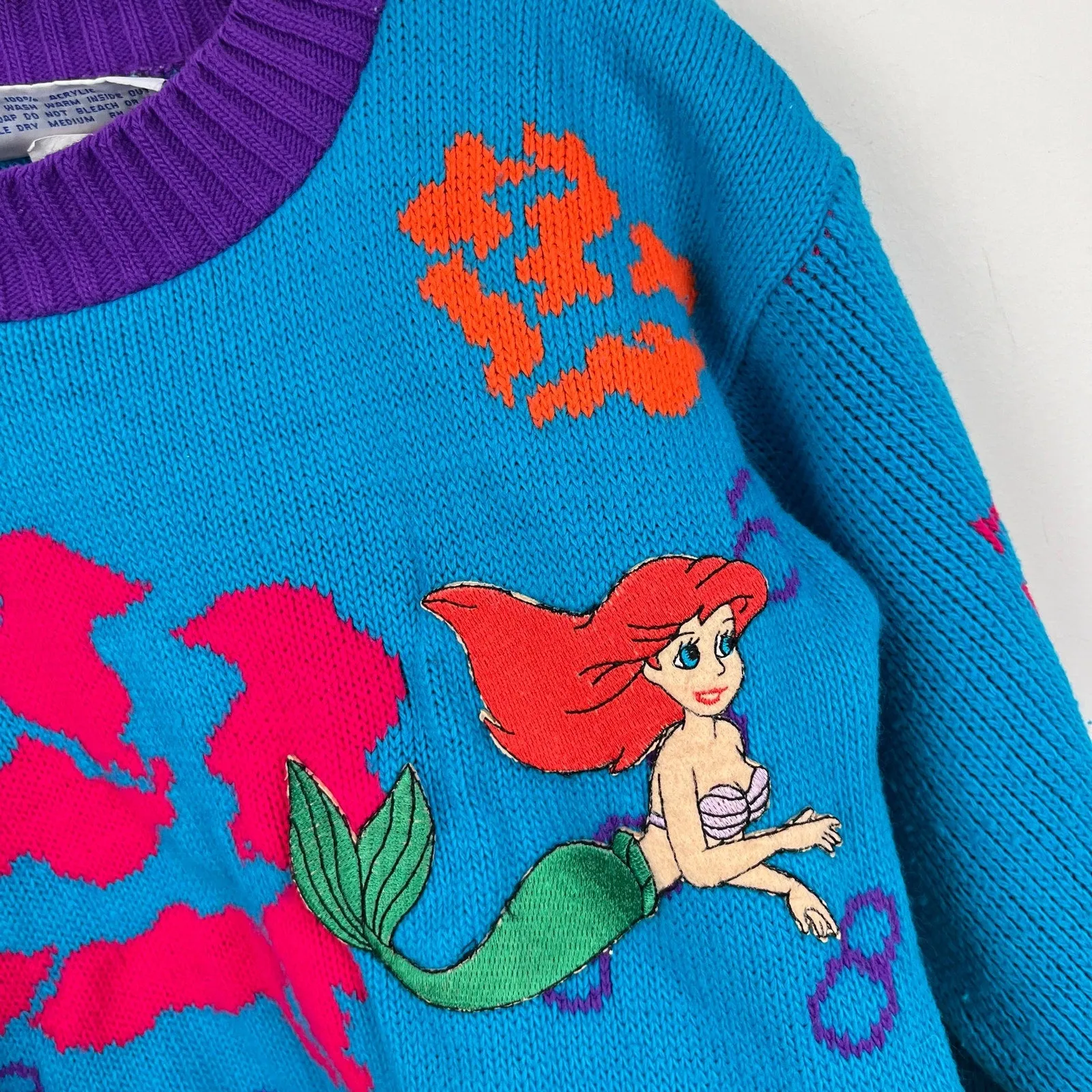 Vintage J.J. Poole The Little Mermaid Sweater USA