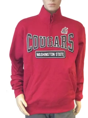 Washington State Cougars Champion Maroon LS 1/4 Zip Pullover Sweatshirt (L)