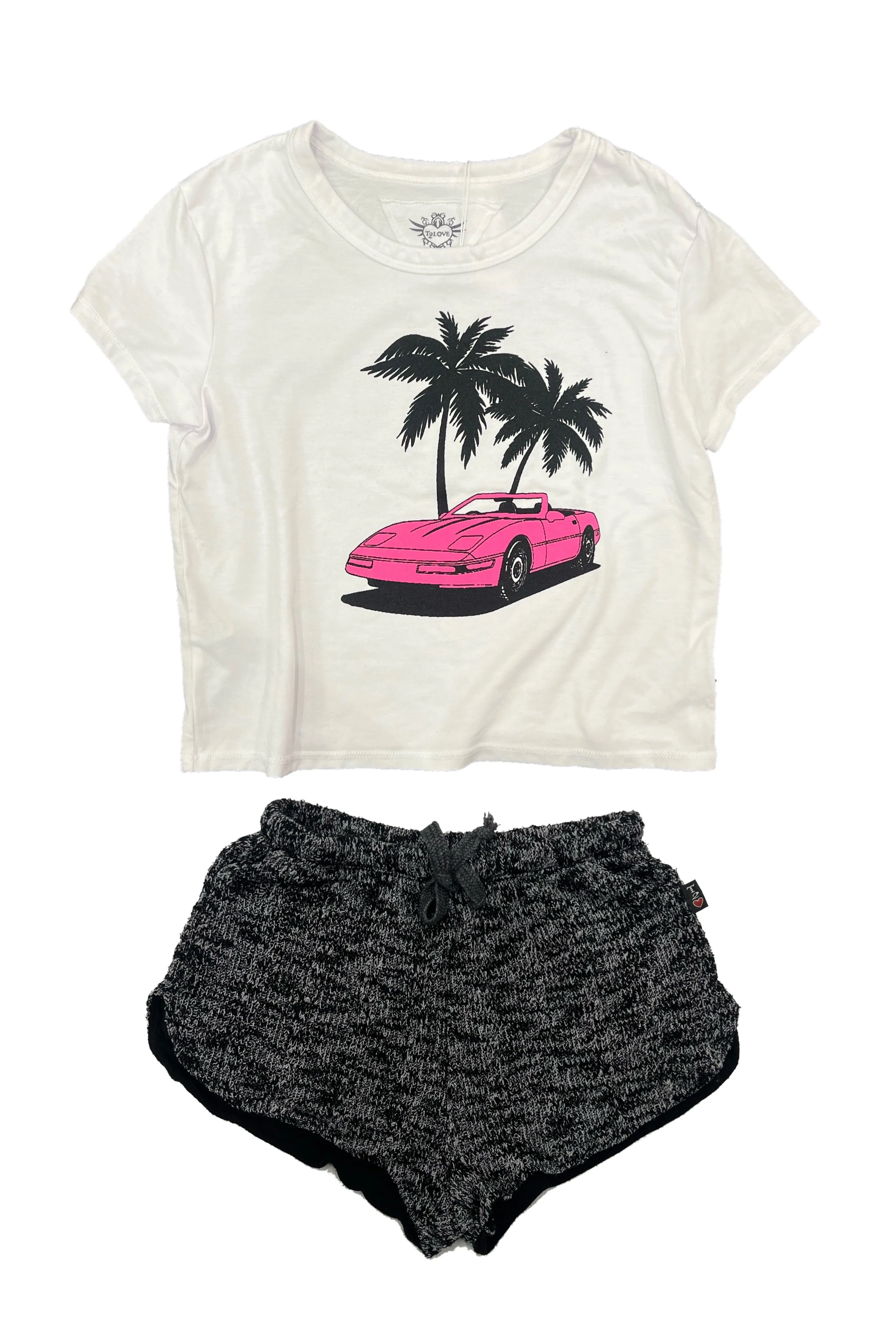 White Barbie Car Tee