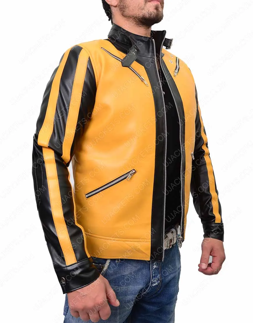 Wolfenstein 2 Jacket | Black and Yellow Color Outfit - Ujackets