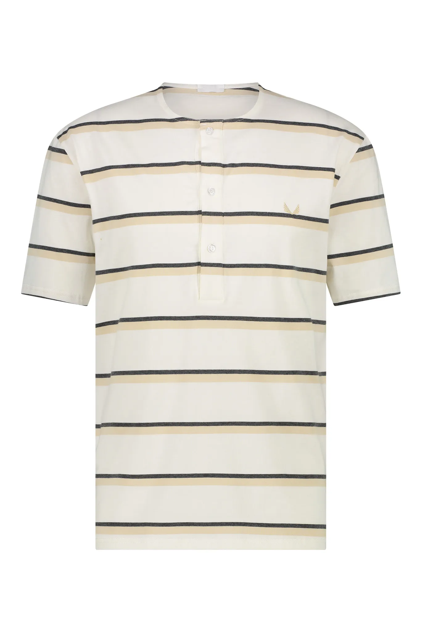 Zumo Oversized T-shirts BUXTON-3-STRIPE OffWhiteSandAnthra